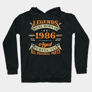 Legends Were Born In 1986 38th Birthday Hoodie